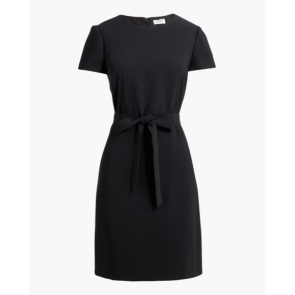 J. Crew Belted Suiting Dress Black Size 14 - Picture 1 of 8